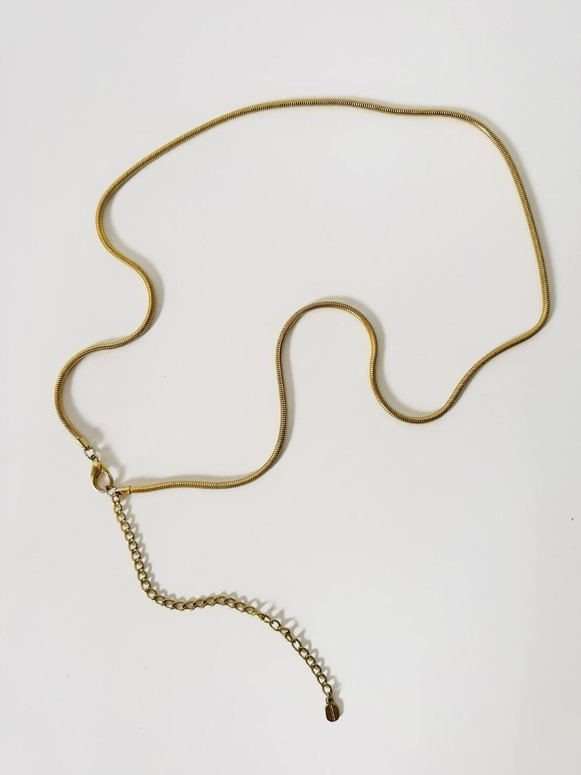 Vintage De Liguoro Schmuckgürtel, umwandelbar in eine goldene Schlangenkette-Halskette