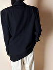 Blazer vintage oversize in rasato di lana nero Dani-Clear