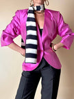 Blazer in shantung di seta ciclamino “Yves Saint Laurent”