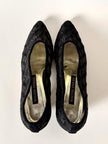 Ballerine vintage Walter Steiger in rete nera ricamata