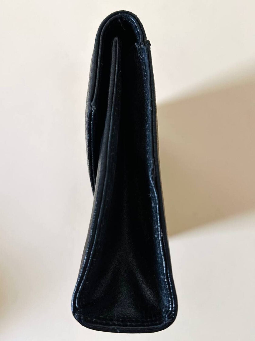 Borsa vintage Guy Laroche Paris in pelle nera