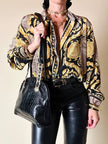 Camicia in misto seta fantasia barocca