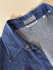 Camicia Fendissime in denim blu con bottoni  moneta da 10 lire