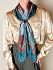 Foulard Gucci in seta jacquard fantasia sella