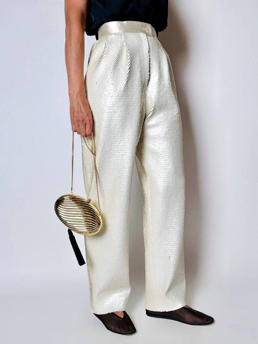 Vintage Schéilan Firenze jewel bag in twisted gold-tone metal with a couture tassel