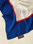 Foulard in seta bianco rosso e blu “Yves Saint Laurent”