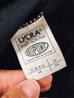 Costume intero nero con inserti in tulle e lavorazione a rilievo