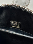 Borsa bandoulière vintage Rodo in midollino argento con chiusura gioiello