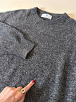Maglione vintage Ballantyne modello oversize in lana grigio mélange