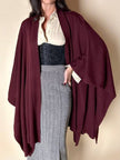 Mantella in maglia bordeaux a punto stoffa Pierre Cardin