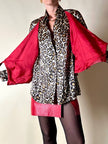 Wrap top in pelle rossa “Marina Babini”
