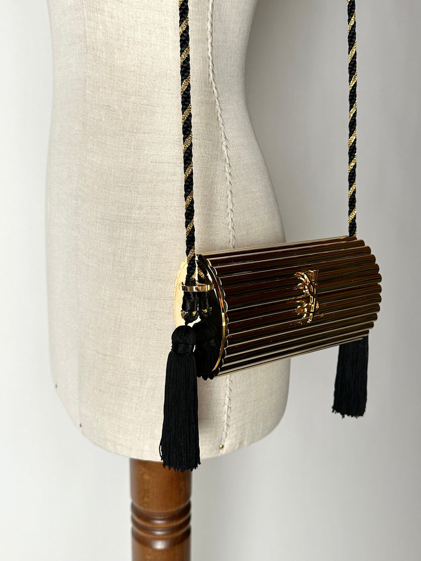 Pochette du soir vintage Minaudière Opium Yves Saint Laurent