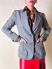 Giacca grigia con martingala “Yves Saint Laurent”
