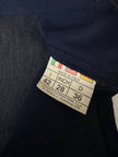 Camicia vintage Fendi Jeans blu navy con dettagli in crepe chiffon e bottoni in madreperla