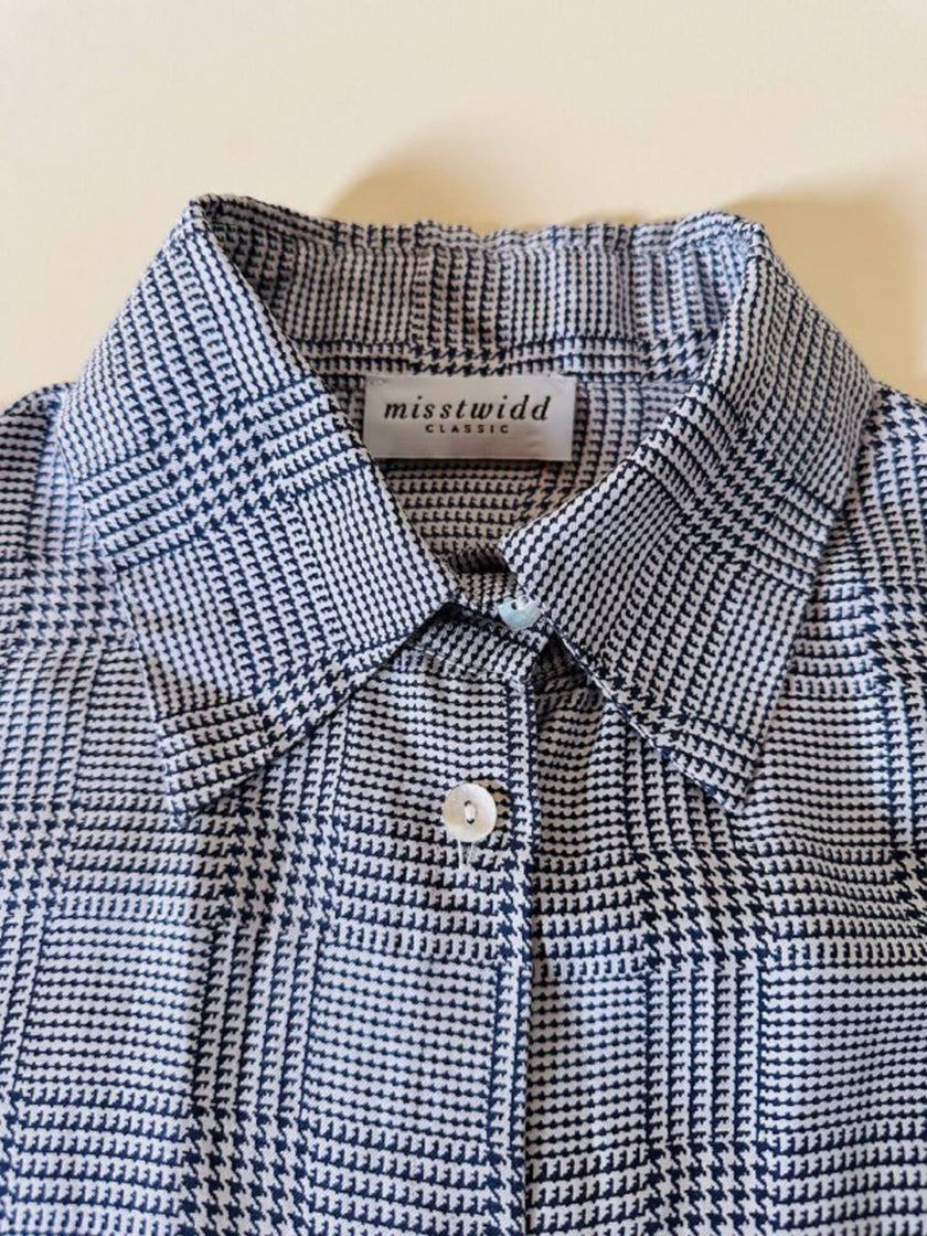 Camicia in pura seta fantasia principe di Galles “Misstwidd”
