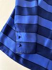 Camicia a righe in raso di seta blu Cina “Valentino Garavani”