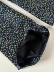 Pantalone a trombetta Merchant Archive in jacquard lamé bluette nero e oro