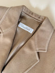 Cappotto doppiopetto Max Mara vintage in lana cammello chiaro