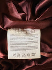Pantalone a gamba dritta in pelle bordeaux In Extenso