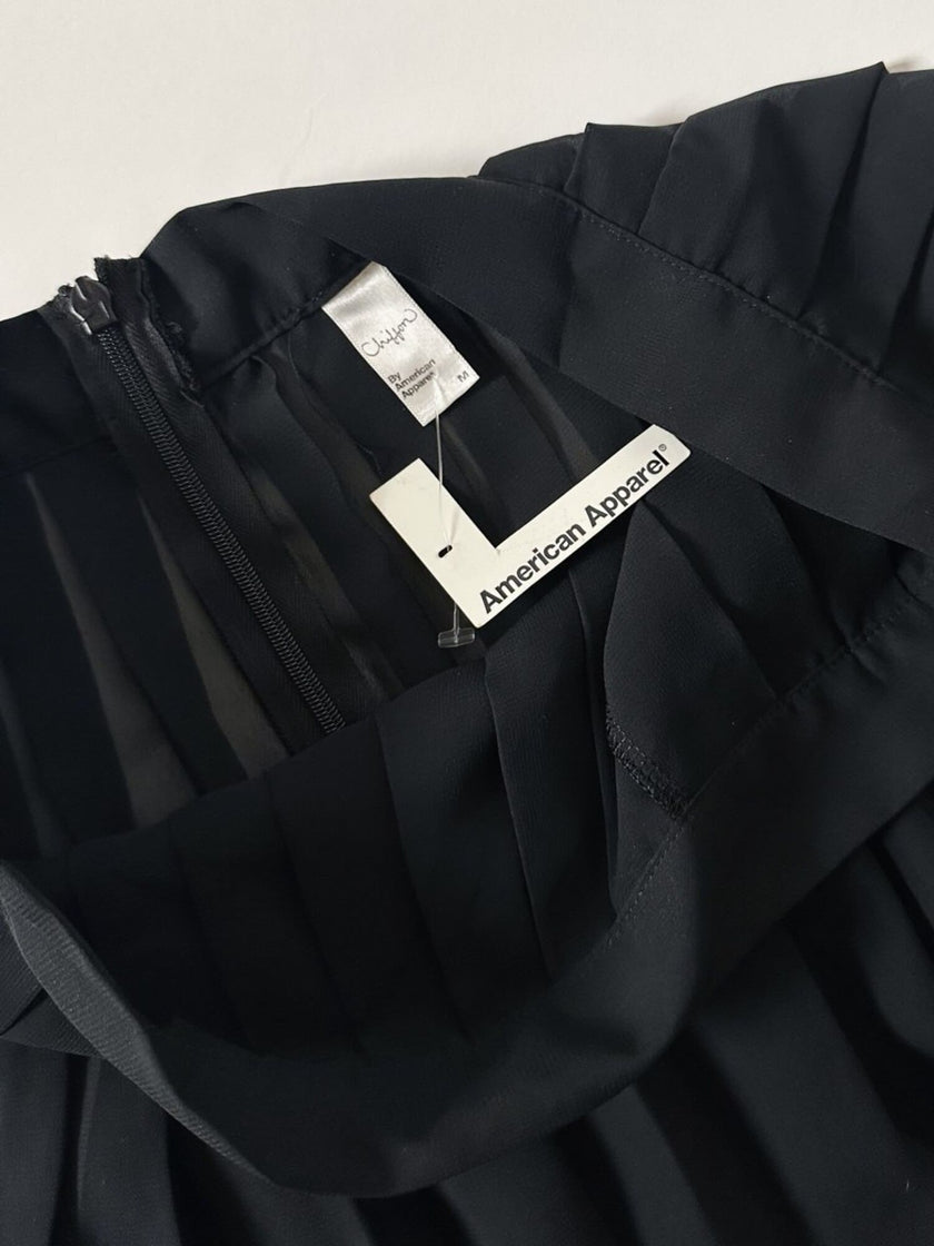 Schwarze Palazzo-Hose mit hoher Taille aus Voile