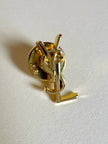 Mini spilla logo YSL dorata con dust bag  “Yves Saint Laurent”