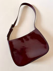 Borsa hobo Furla in pelle verniciata bordeaux