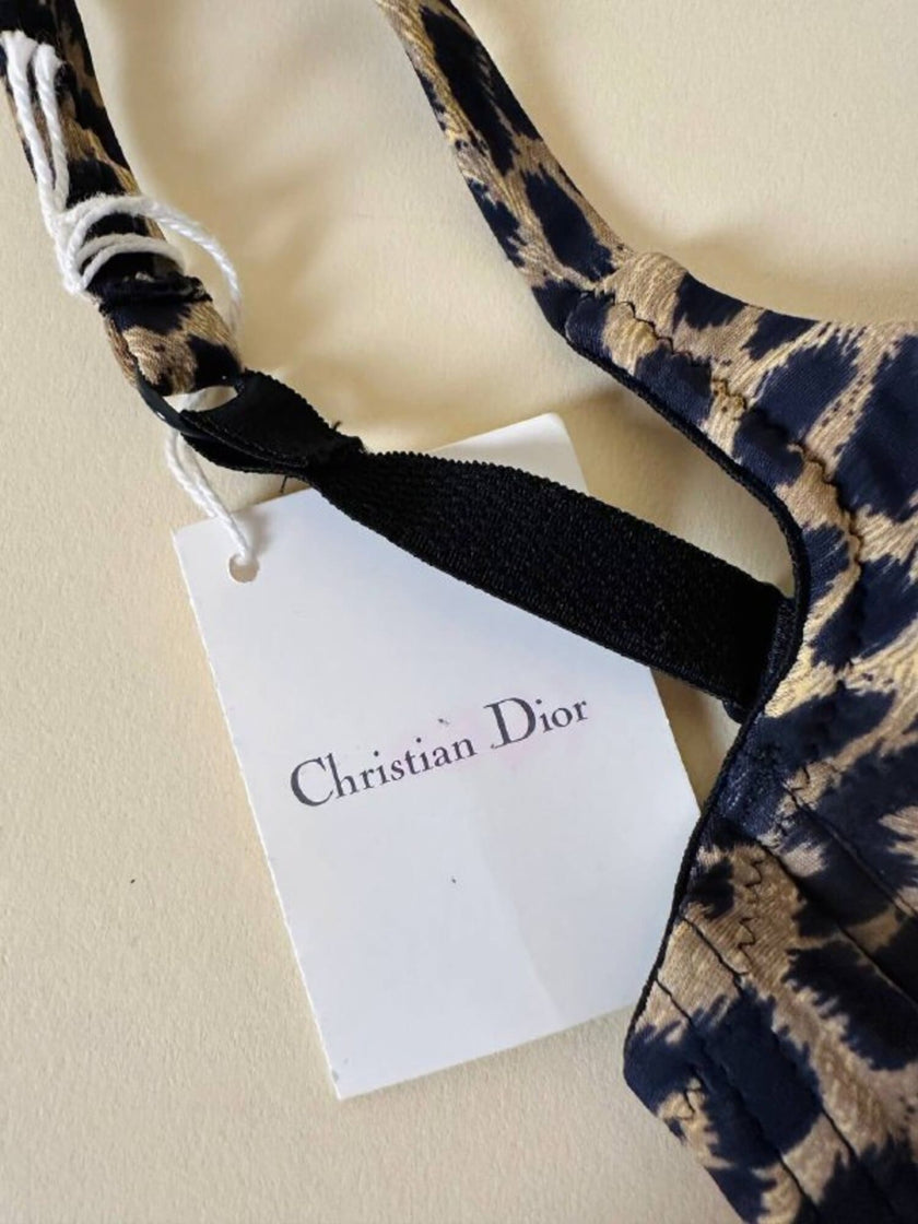Reggiseno a balconcino fantasia leopardo “Christian Dior”