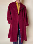 Cappotto Doppiopetto Vintage Arpa in Lana Borgogna – Lanificio G.B. Conte