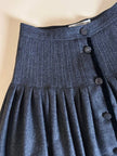 Gonna Fit and Flare Valentino Miss V in lana grigio antracite e velluto nero