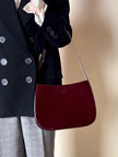 Borsa hobo Furla in pelle verniciata bordeaux