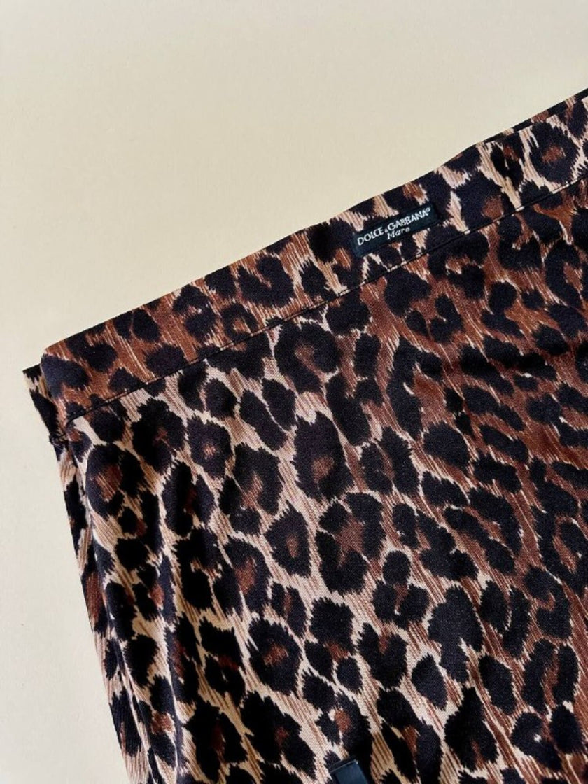 Gonna a portafoglio leopardata “Dolce & Gabbana”