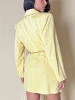 Blazer dress in rasato di lana giallo pastello