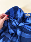 Camicia a righe in raso di seta blu Cina “Valentino Garavani”