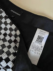 Gonna Emporio Armani in paillettes bianche e nere con motivo a scacchi