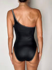 Costume vintage Yves Saint Laurent modello intero monospalla con profili dorati