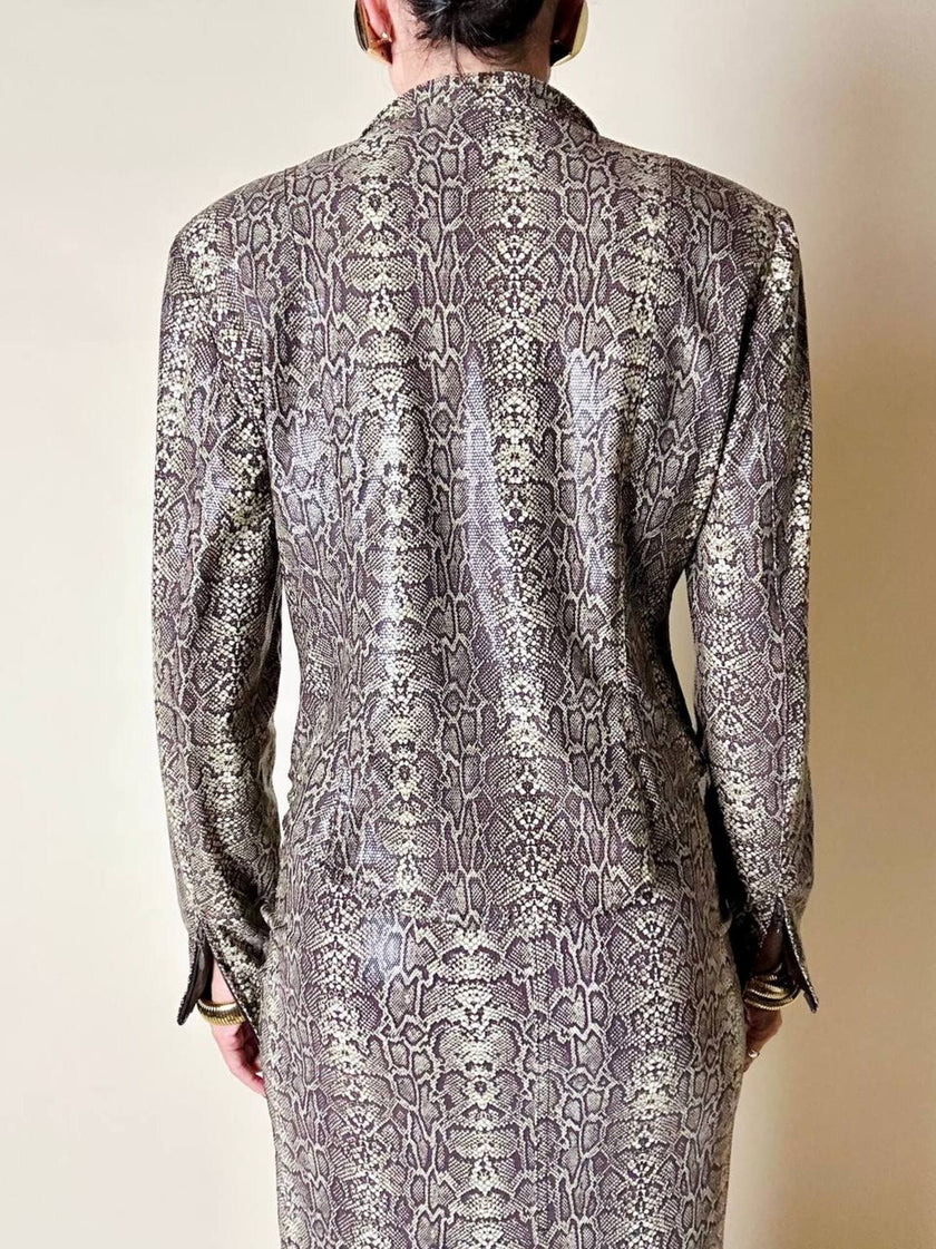 Ensemble Yvan & Marzia in tessuto stretch fantasia pitone