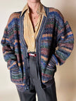 Cardigan Missoni Sport in lana operata a righe orizzontali