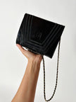 Borsa vintage Fendi con cuciture concentriche e tracolla in catena