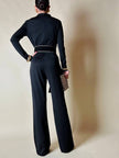 Jumpsuit nera in jersey “Solleciti”