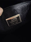 Vintage Versace Tasche aus schwarzem Leder mit Krokodilprägung