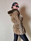 “Yves Saint Laurent” faux fur leopard print parka