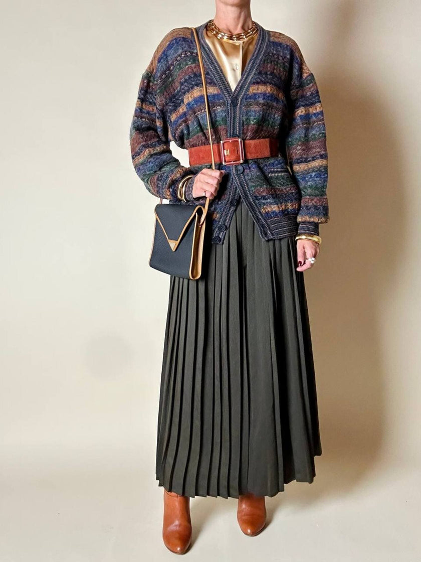 Cardigan Missoni Sport in lana operata a righe orizzontali