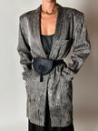 Cintura vintage in passamaneria sautache nera con nappa couture