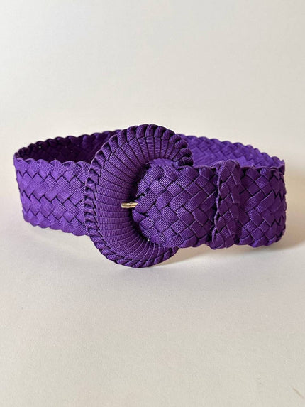 Maxi cintura intrecciata in gros grain viola