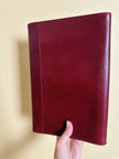 Pochette in saffiano bordò 