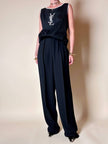 Pantalone nero con pince e piega “Yves Saint Laurent”
