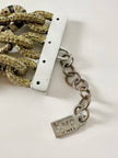 Bracciale KMO Paris multichain in metallo argento whips e glitter oro