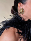 Maxi clip ovali con motivi barocchi “Yves Saint Laurent”