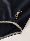 Costume vintage Yves Saint Laurent modello intero monospalla con profili dorati