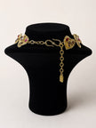 Vintage Yves Saint Laurent Collier mit herzförmigen Elementen und eingefassten, mehrfarbigen Kristallen